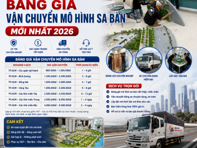 Bảng Giá Vận Chuyển Mô Hình Sa Bàn Mới Nhất 2026