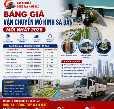 Bảng Giá Vận Chuyển Mô Hình Sa Bàn Mới Nhất 2026