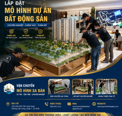 Lắp đặt mô hình dự án bất động sản