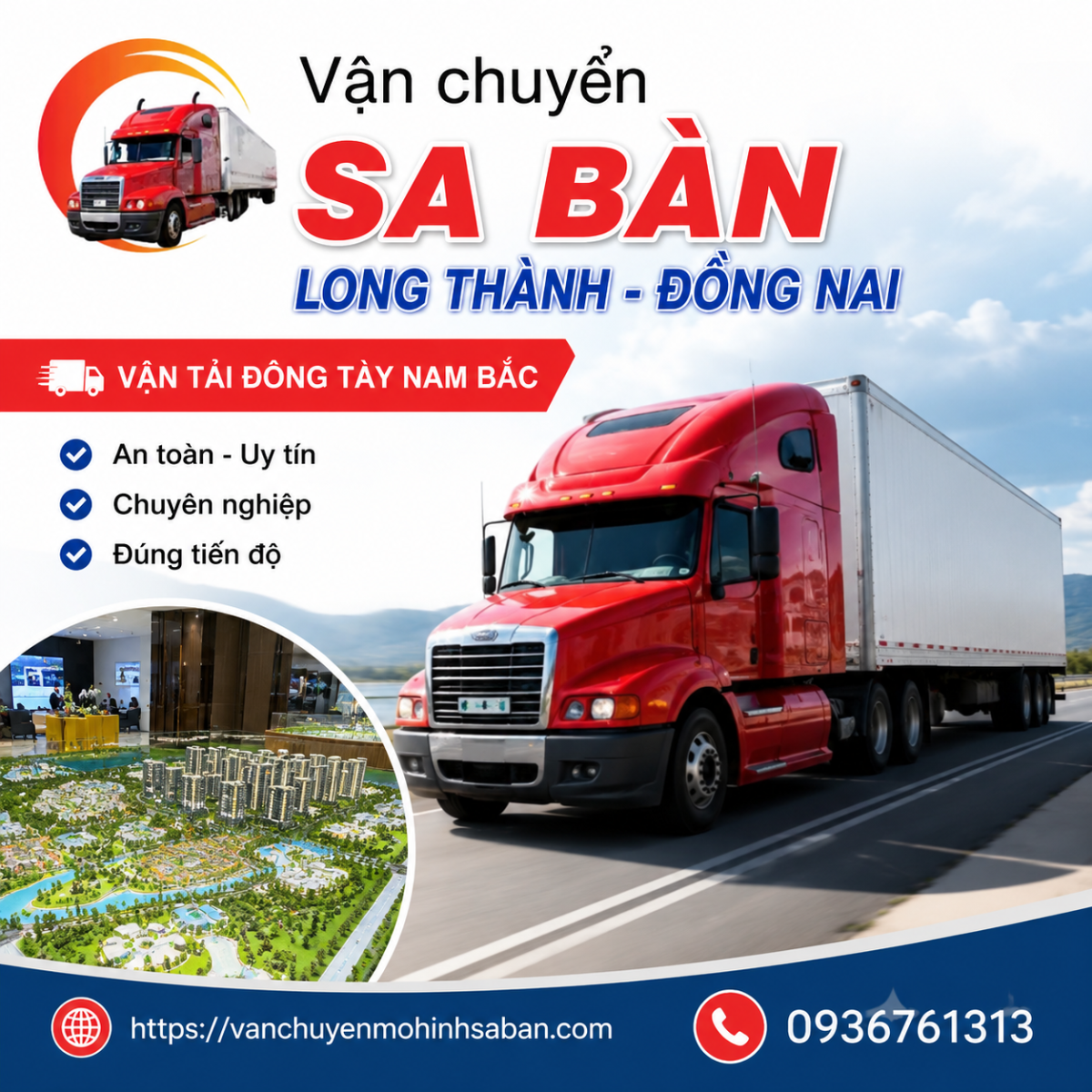Dịch vụ vận chuyển sa bàn Long Thành Đồng Nai chuyên nghiệp Đông Tây Nam Bắc