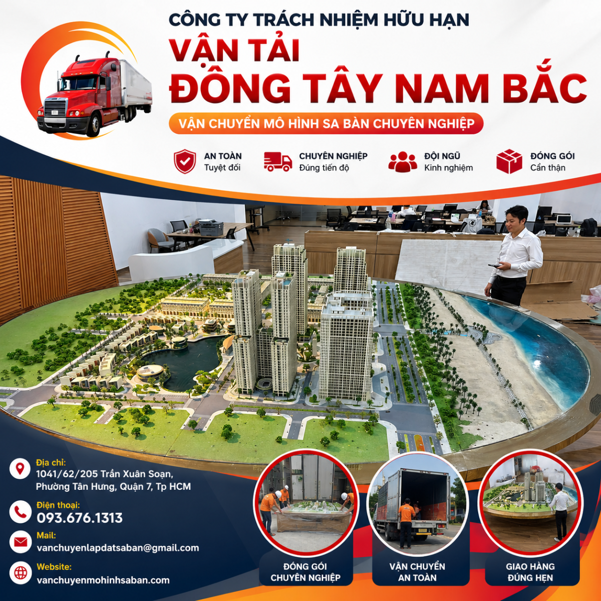 Dịch vụ vận chuyển mô hình sa bàn an toàn chuyên nghiệp