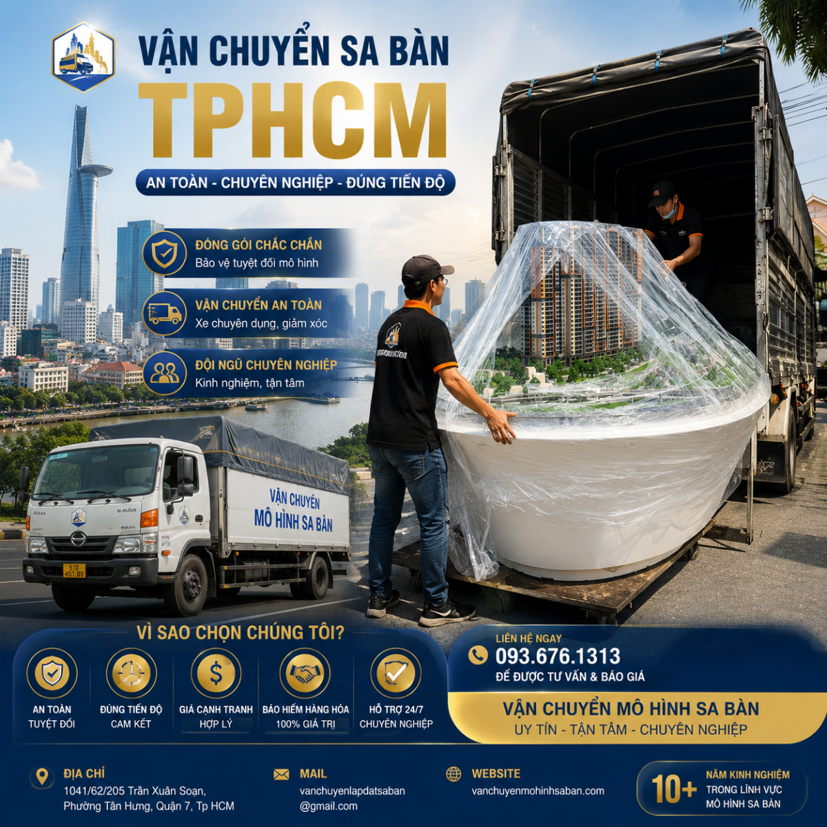 Dịch vụ vận chuyển sa bàn TPHCM chuyên nghiệp và an toàn