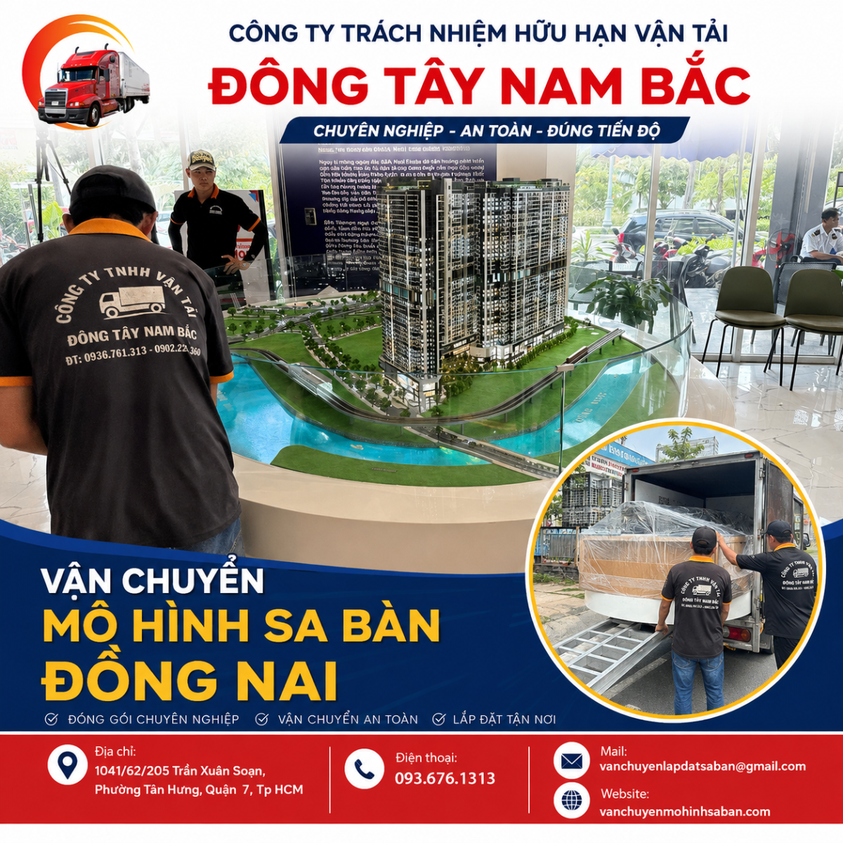Vận chuyển mô hình sa bàn Đồng Nai
