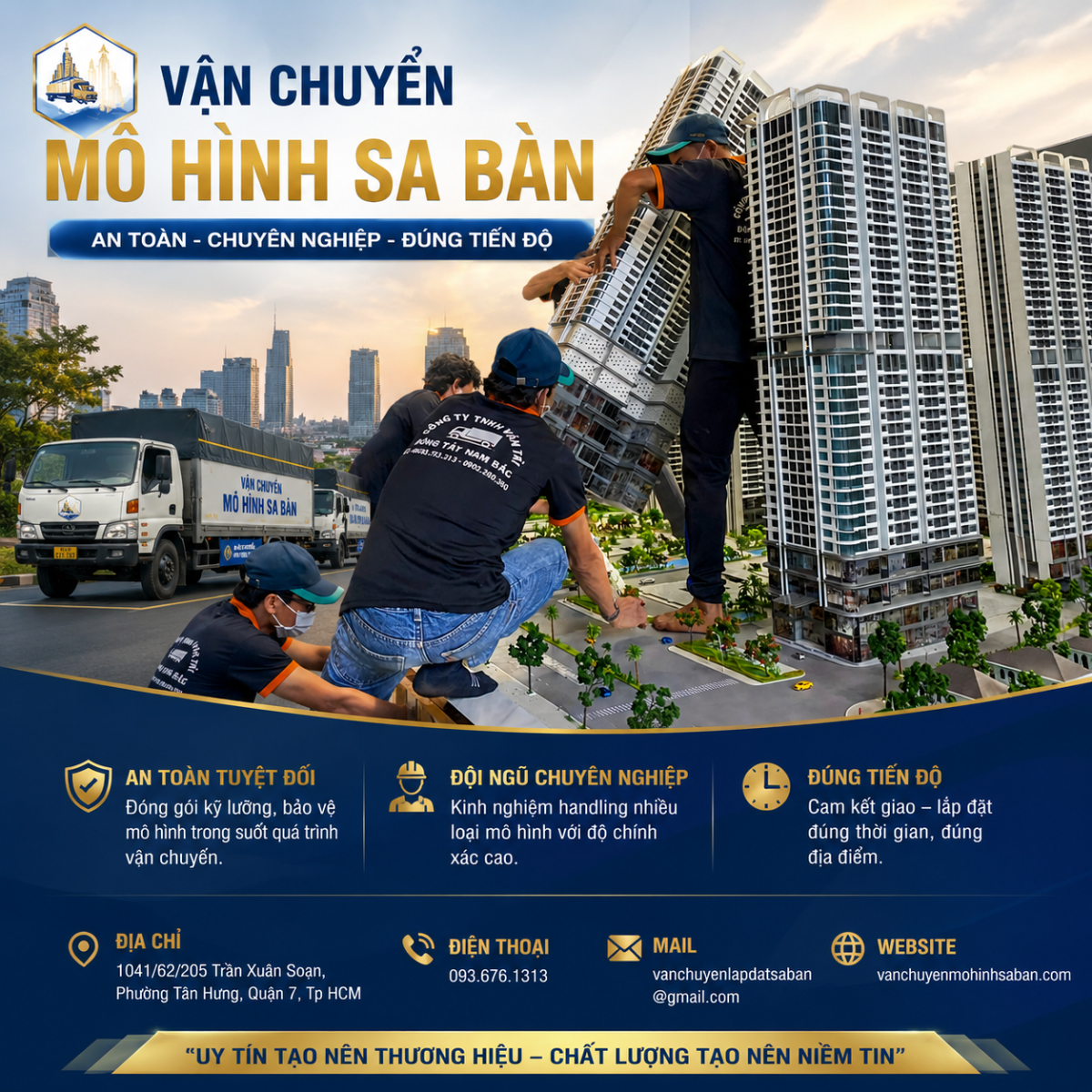 VẬN CHUYỂN MÔ HÌNH TRƯNG BÀY