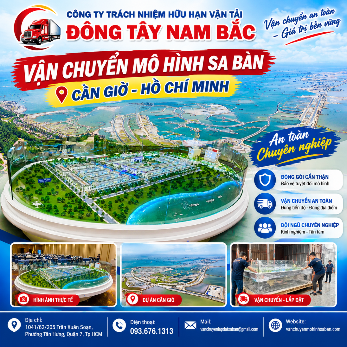 Vận chuyển mô hình sa bàn Cần Giờ Hồ Chí Minh