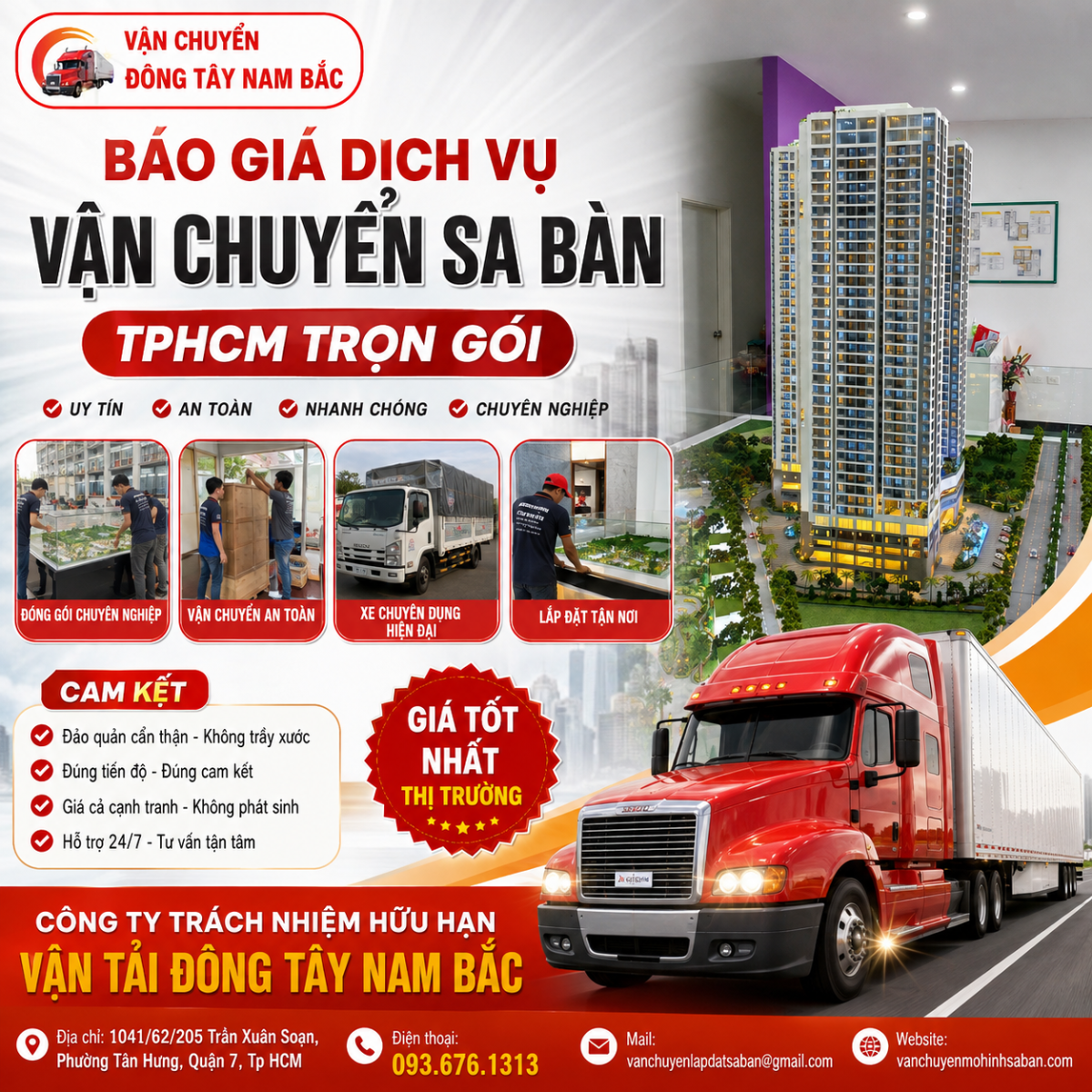 Báo Giá Dịch Vụ Vận Chuyển Sa Bàn TPHCM